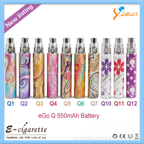 Most Popular Beauty with Top Quality EGO-Q 650/900/1100mAh Pattern Battery